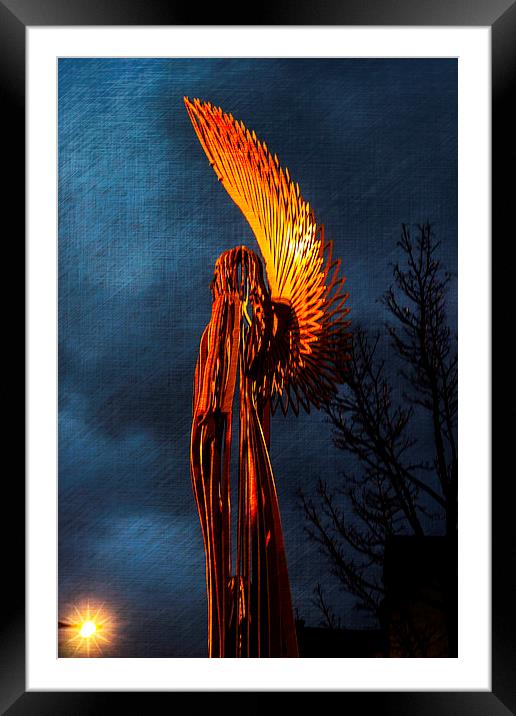 Angel Of The Morning Textured Framed Mounted Print by Steve Purnell