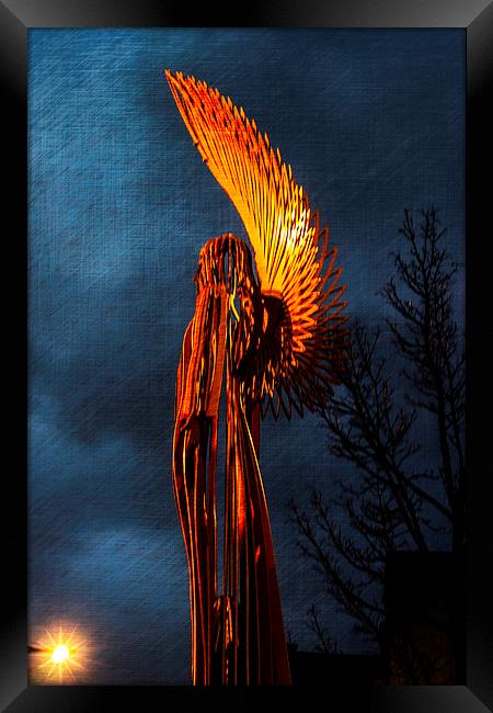 Angel Of The Morning Textured Framed Print by Steve Purnell