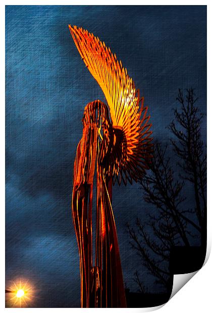 Angel Of The Morning Textured Print by Steve Purnell