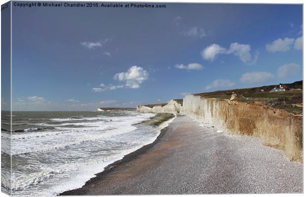  From Birling Gap to Cuckmere Haven, the Seven Sis Canvas Print by Michael Chandler