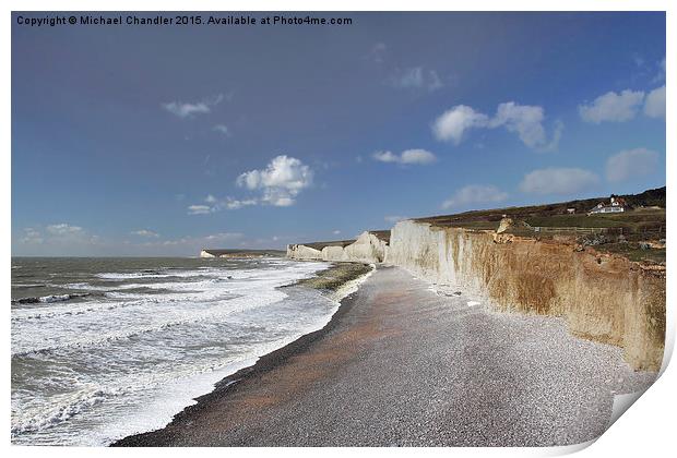  From Birling Gap to Cuckmere Haven, the Seven Sis Print by Michael Chandler