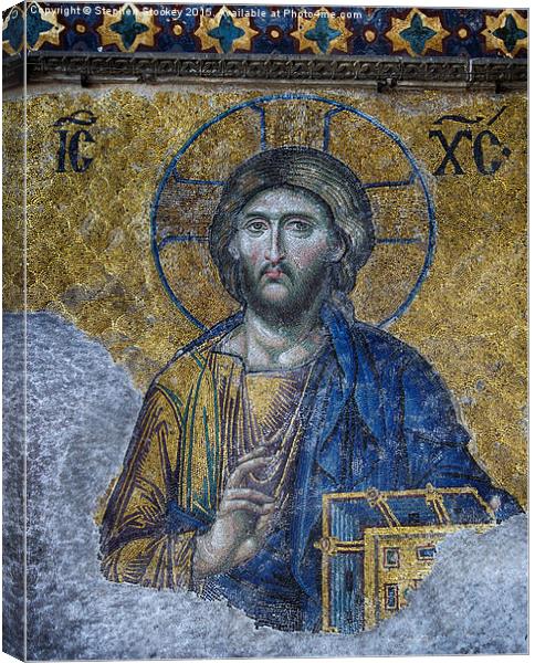  Christ Pantocrator Canvas Print by Stephen Stookey