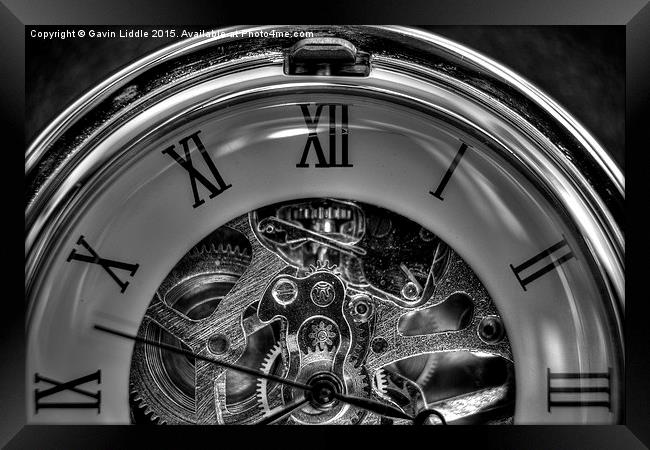  Pocket watch in black and white Framed Print by Gavin Liddle