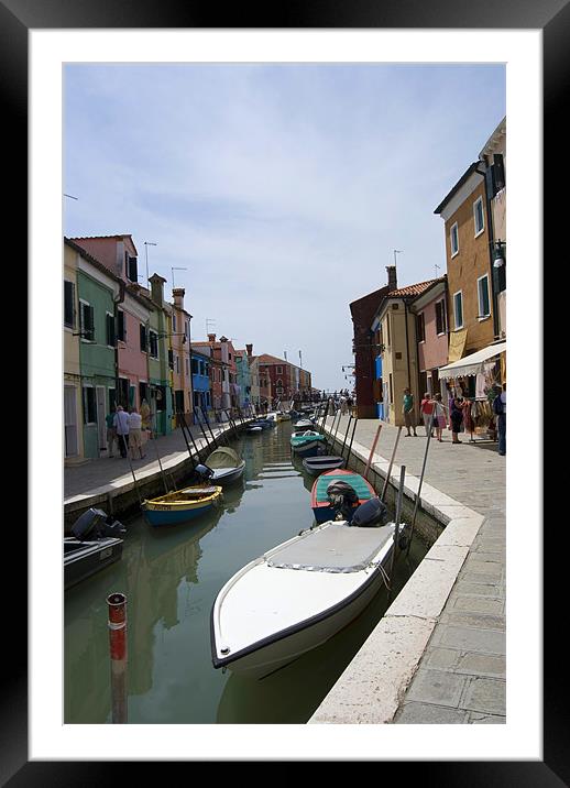 Burano Framed Mounted Print by Michael Carn