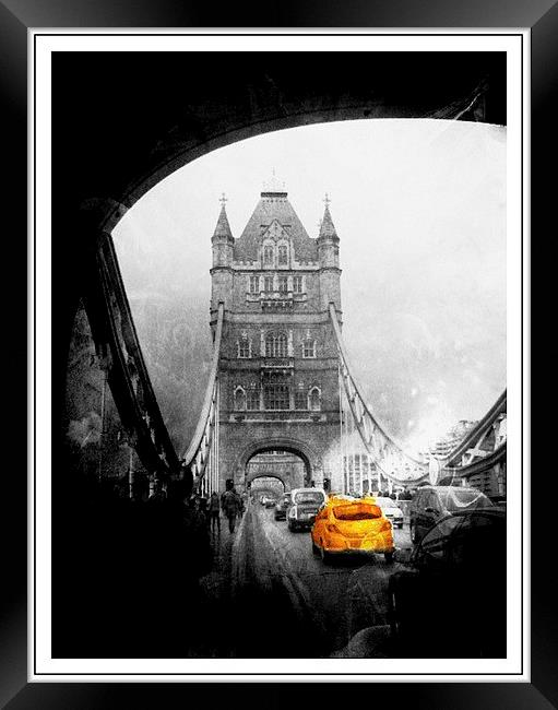  Yellow Cab  Framed Print by sylvia scotting