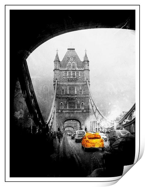  Yellow Cab  Print by sylvia scotting