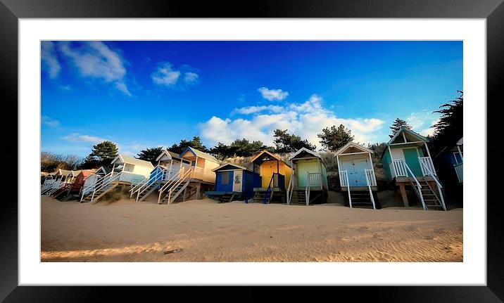  North Norfolk Beach Huts Framed Mounted Print by Broadland Photography