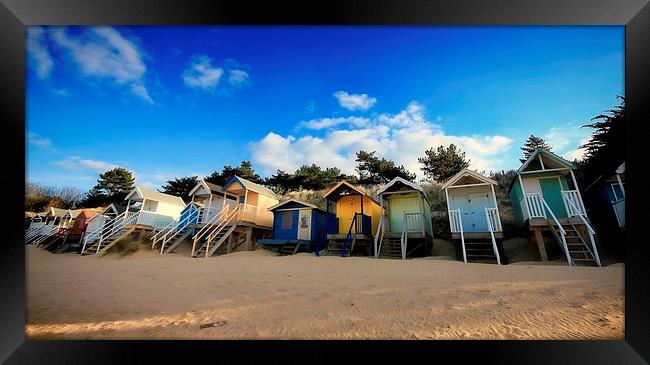  North Norfolk Beach Huts Framed Print by Broadland Photography