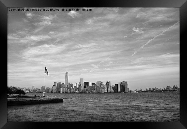 New York harbour Framed Print by Matthew Bates