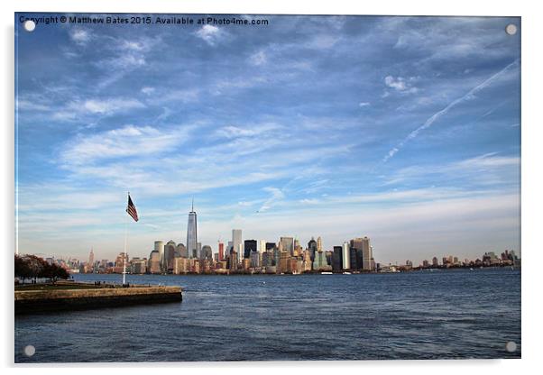 New York harbour Acrylic by Matthew Bates