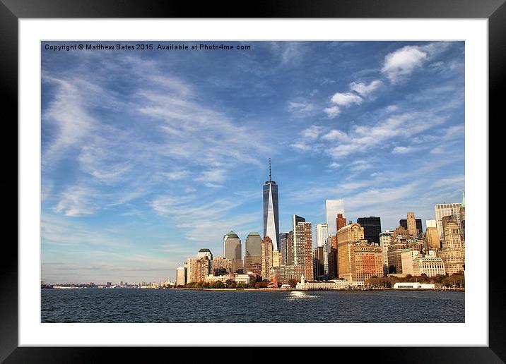 One World Trade Centre Framed Mounted Print by Matthew Bates
