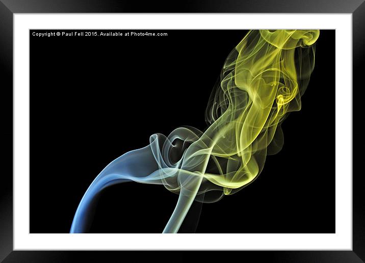 smoke Framed Mounted Print by Paul Fell
