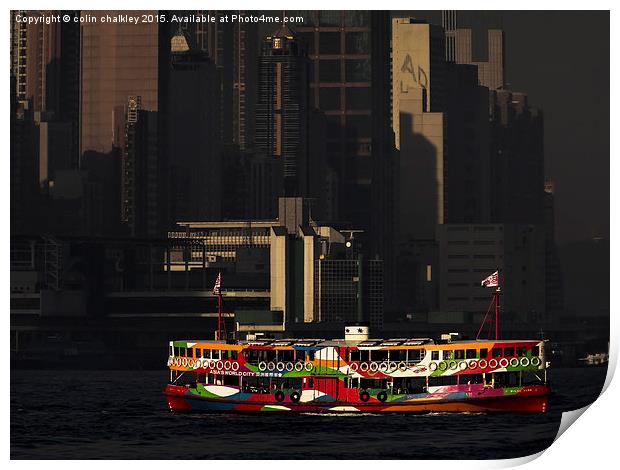  Hong Kong Harbour Print by colin chalkley