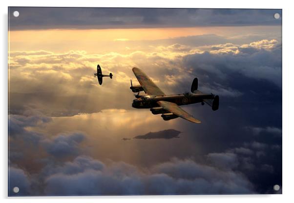 Lancaster Light - Spitfire for Company Acrylic by J Biggadike