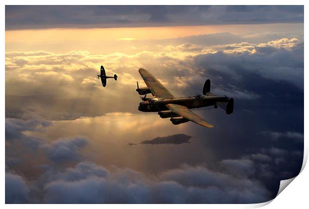 Lancaster Light - Spitfire for Company Print by J Biggadike