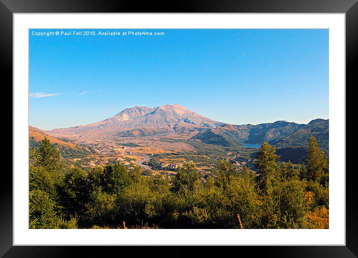 Moutn St Helens Framed Mounted Print by Paul Fell