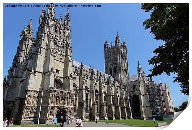  Canterbury Cathedral, Kent, England Print by Carole-Anne Fooks
