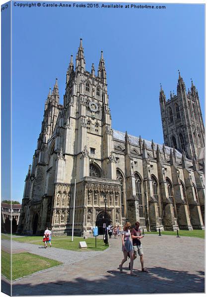   Canterbury Cathedral, Kent, England Canvas Print by Carole-Anne Fooks