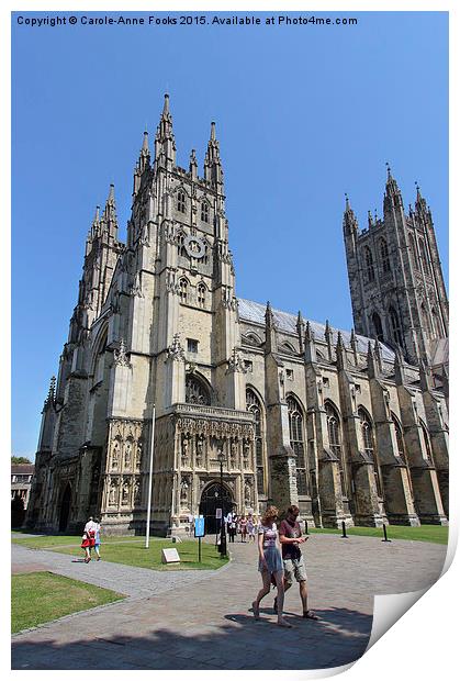   Canterbury Cathedral, Kent, England Print by Carole-Anne Fooks