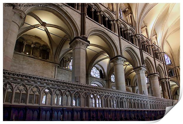  Canterbury Cathedral, Kent, England Print by Carole-Anne Fooks