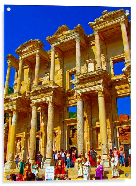 The Library of Celsus in Ephesus Acrylic by ken biggs