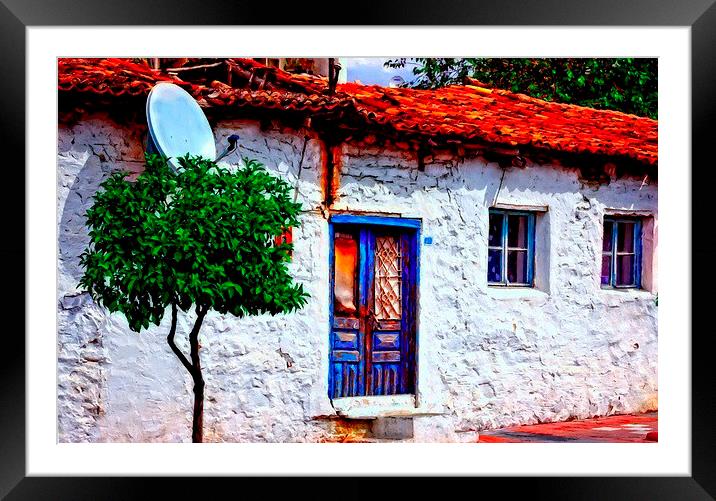 Turkish village house Framed Mounted Print by ken biggs