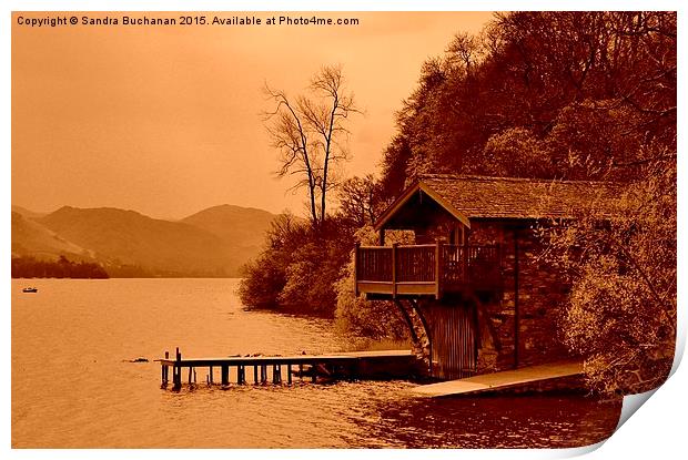  The Duke Of Portland Boathouse Print by Sandra Buchanan