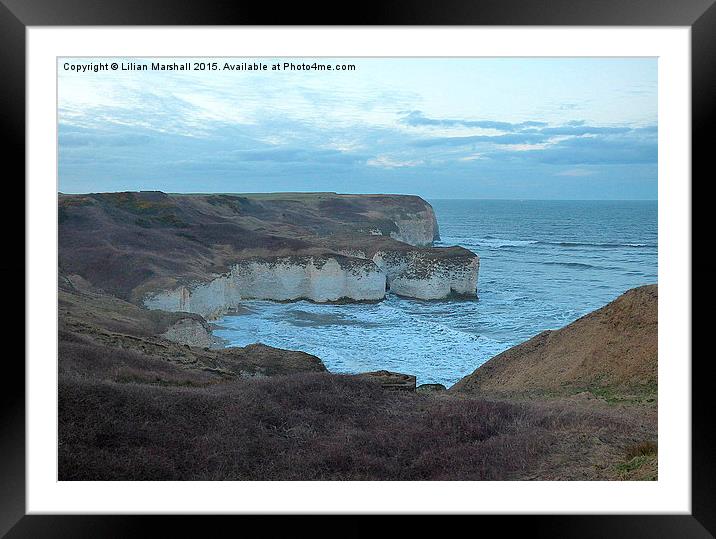  The Cove Flamborough. Framed Mounted Print by Lilian Marshall