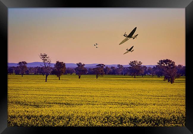 Spring Spitfires  Framed Print by J Biggadike