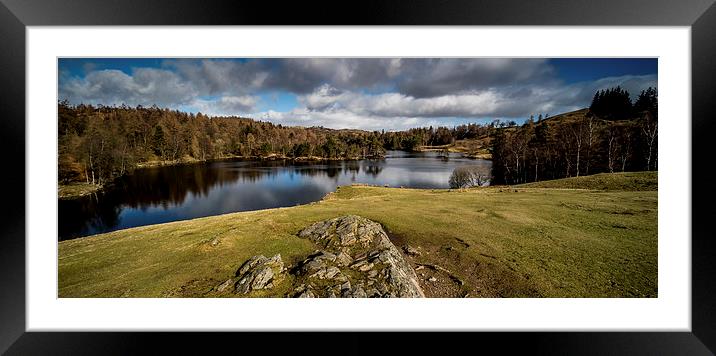 Tarn Hows, Cumbria Panoramic Framed Mounted Print by Dave Hudspeth Landscape Photography
