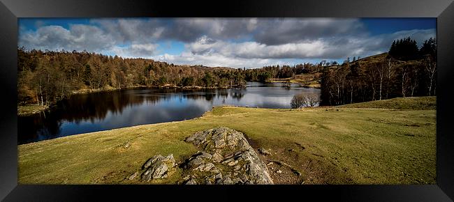 Tarn Hows, Cumbria Panoramic Framed Print by Dave Hudspeth Landscape Photography