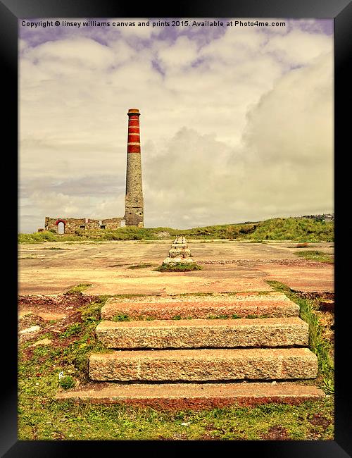  Steps To A Bygone Industrial Age Framed Print by Linsey Williams