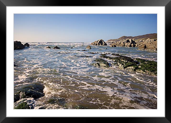  Combesgate Beach, Woolacombe. Framed Mounted Print by Dave Wilkinson North Devon Ph