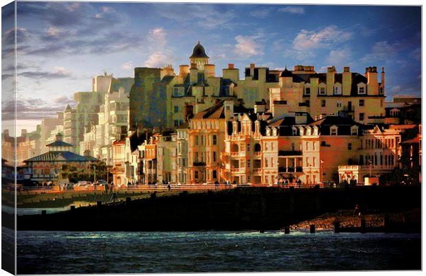  Eastbourne in the sun Canvas Print by sylvia scotting