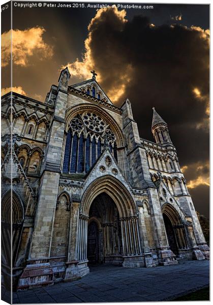  St Albans Cathedral Canvas Print by Peter Jones