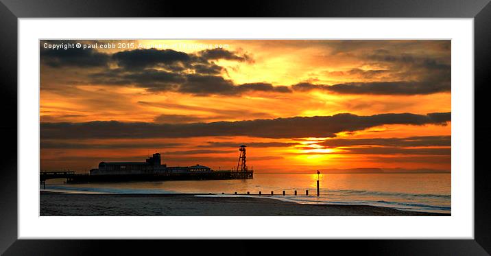  Piering at dawn Framed Mounted Print by paul cobb