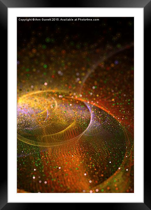 Golden Glitter Framed Mounted Print by Ann Garrett