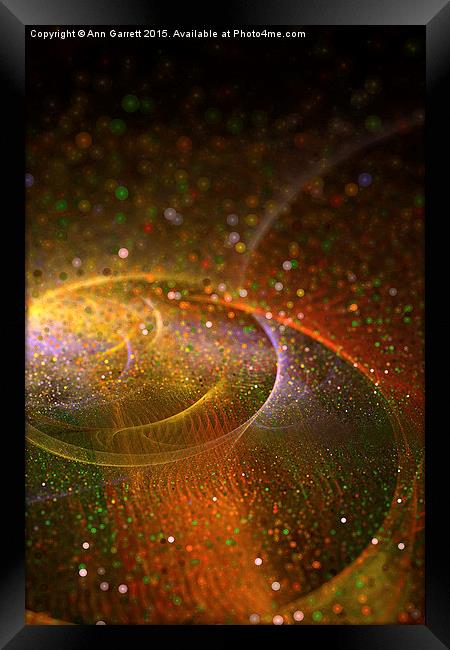 Golden Glitter Framed Print by Ann Garrett
