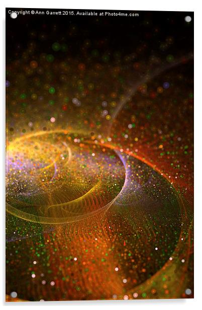 Golden Glitter Acrylic by Ann Garrett