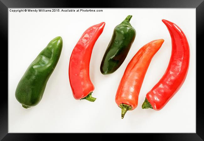 Red Hot Chilli Peppers Framed Print by Wendy Williams CPAGB