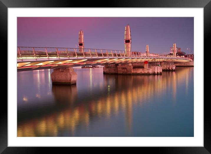  Twin Sails Bridge Framed Mounted Print by Val Saxby LRPS