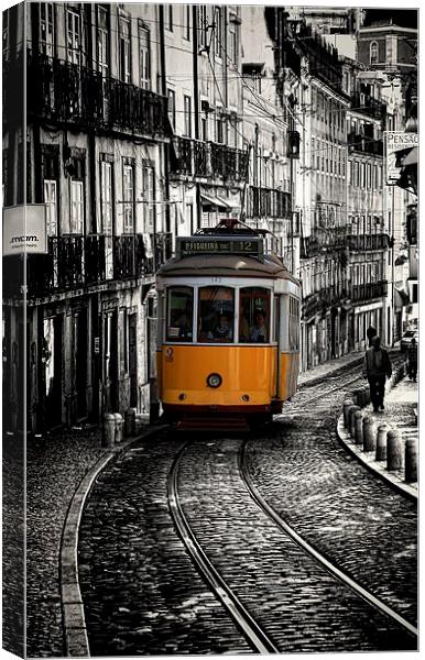  Narrow Streets of Lisbon Canvas Print by Broadland Photography