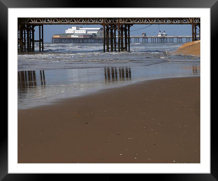 Blackpool Piers Framed Mounted Print by Victor Burnside