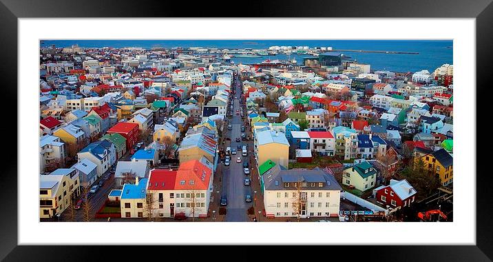  Colours of Reykjavik Framed Mounted Print by Broadland Photography