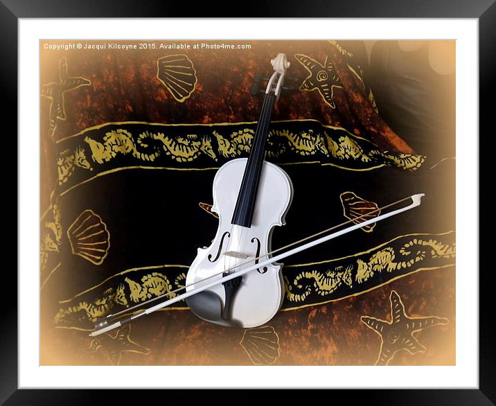 The White Violin  Framed Mounted Print by Jacqui Kilcoyne