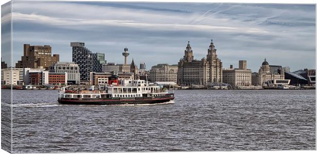 Ferry Cross The Mersey Canvas Print by Roger Green