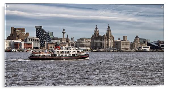 Ferry Cross The Mersey Acrylic by Roger Green