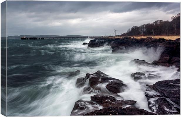  Stormy water Canvas Print by Sam Smith