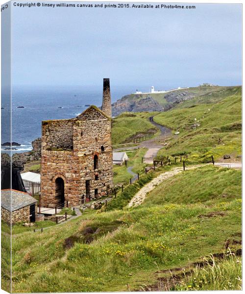  Levant Tin Mine, Cornish Industry Canvas Print by Linsey Williams