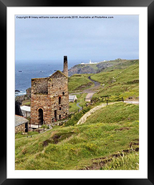  Levant Tin Mine, Cornish Industry Framed Mounted Print by Linsey Williams